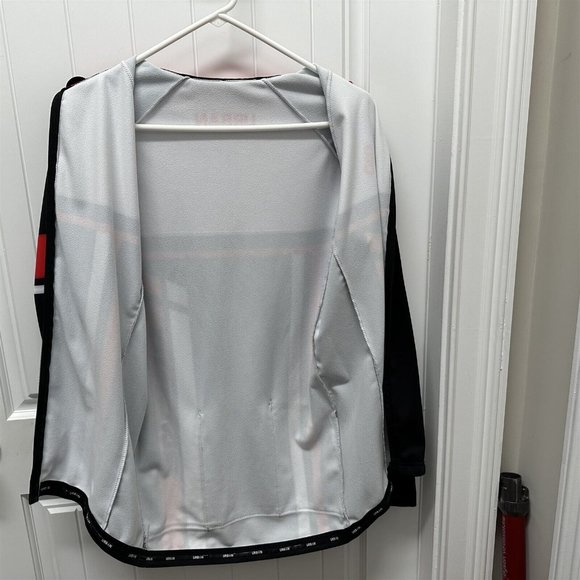 URBAN Cycling Jacket Zip Front Black Red White Super Roubaix XL - Picture 10 of 10
